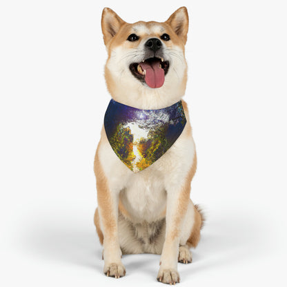 "Ein Lichtstrahl auf einem vergessenen Pfad" - Das Alien Pet Bandana Halsband