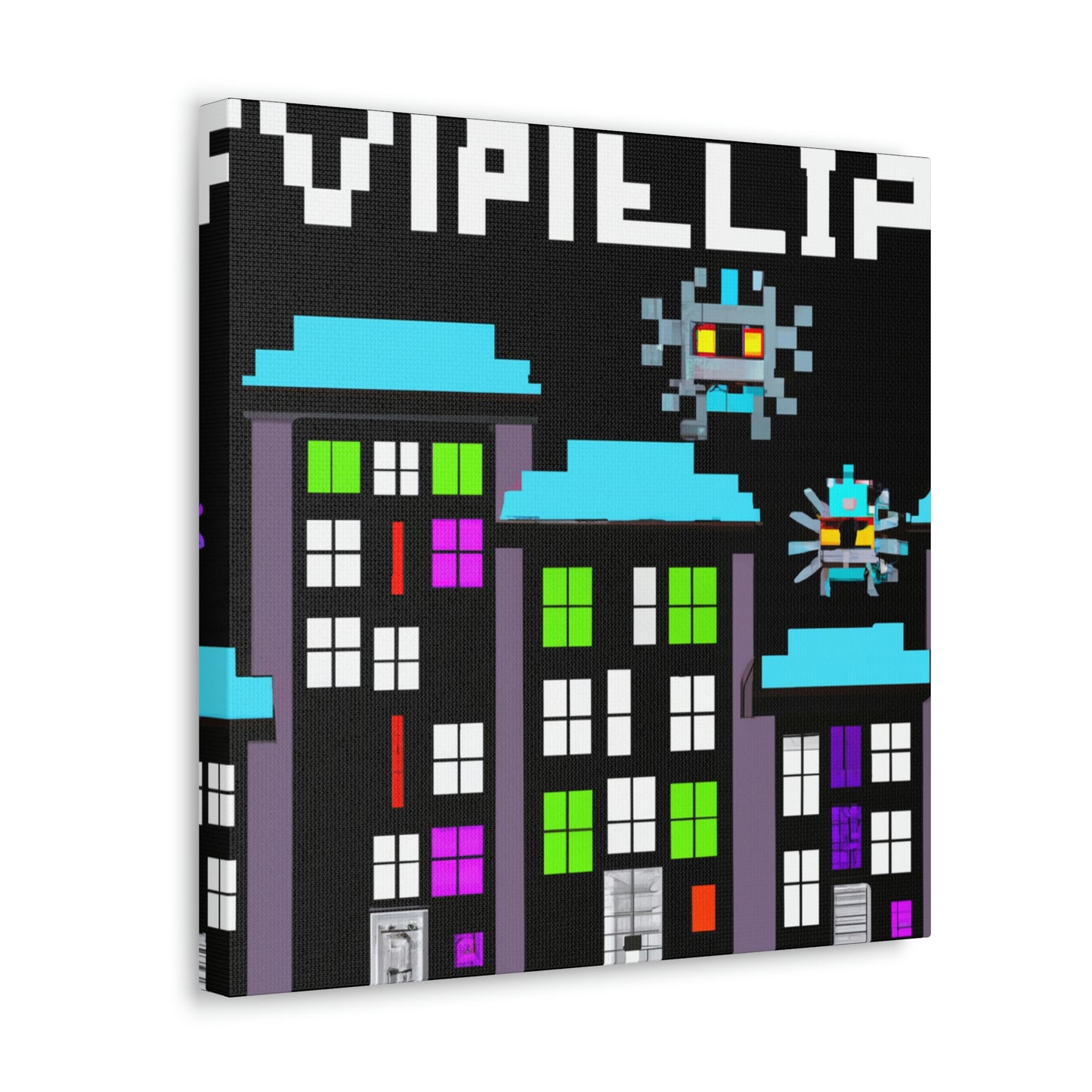 "City Defenders: Creative Space Invaders" - The Alien Canva