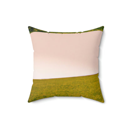 "Goldener Horizont in der Abenddämmerung" - Das Alien Square Pillow