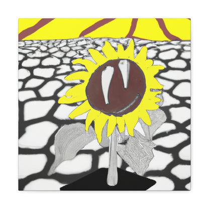 "Un girasol que se marchita en un campo reseco" - The Alien Canva