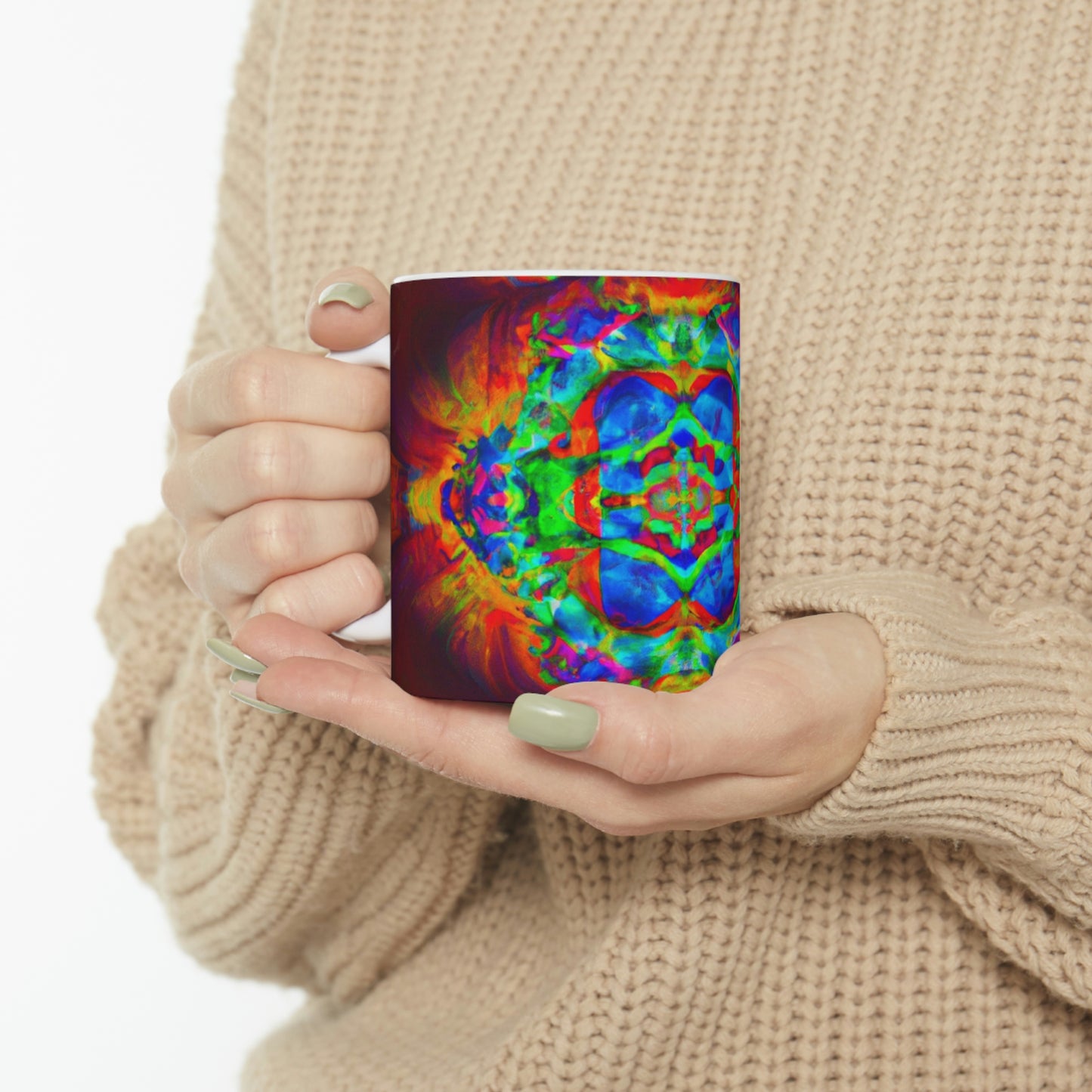 "Unendliches Kaleidoskop" - Der Alien-Keramikbecher 11 oz