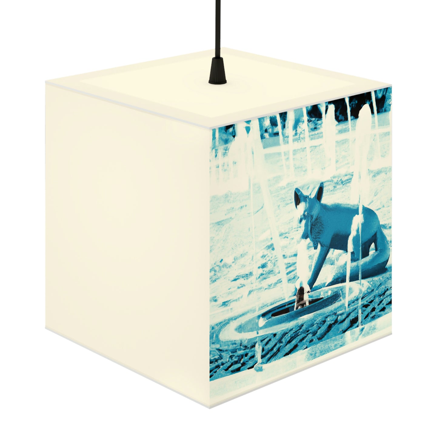 "Foxy Herumtollen im Brunnen" - Die Alien Light Cube Lampe