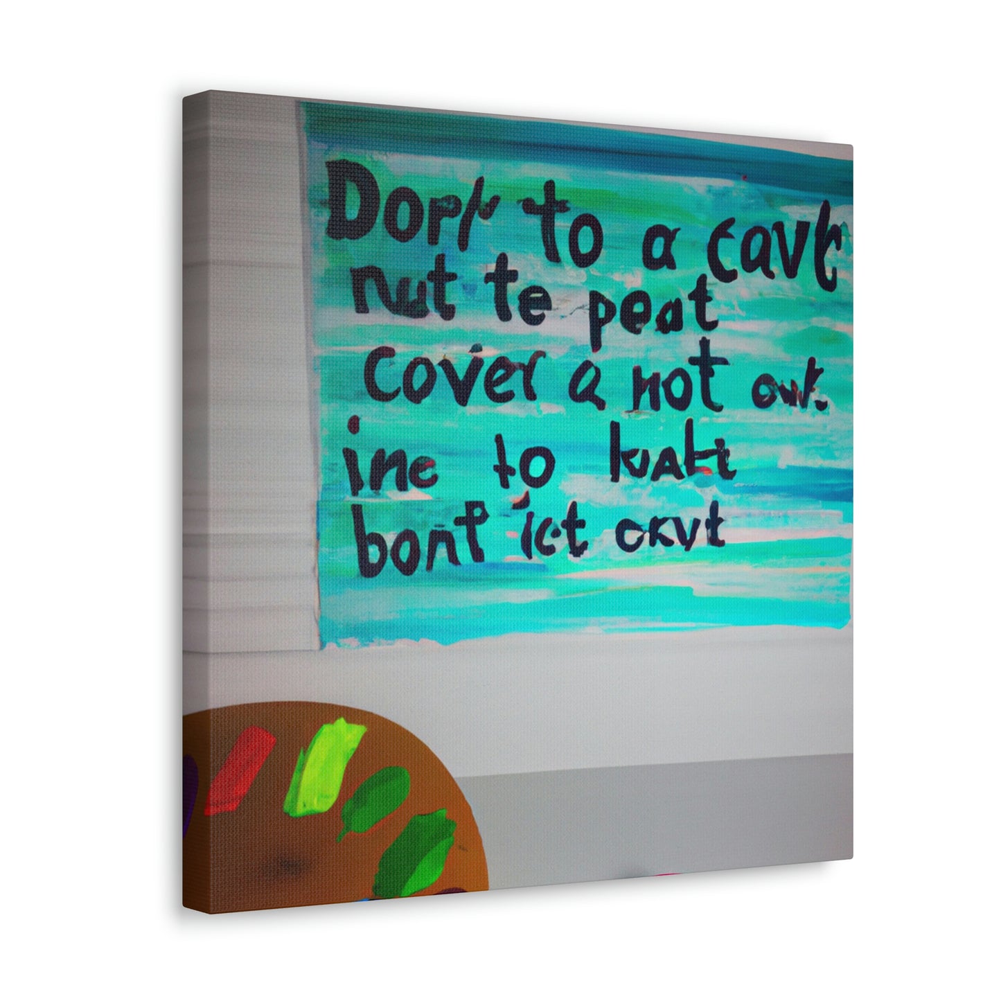 Paint the Words: An Artist's Quote Inspired Creation - Canvas