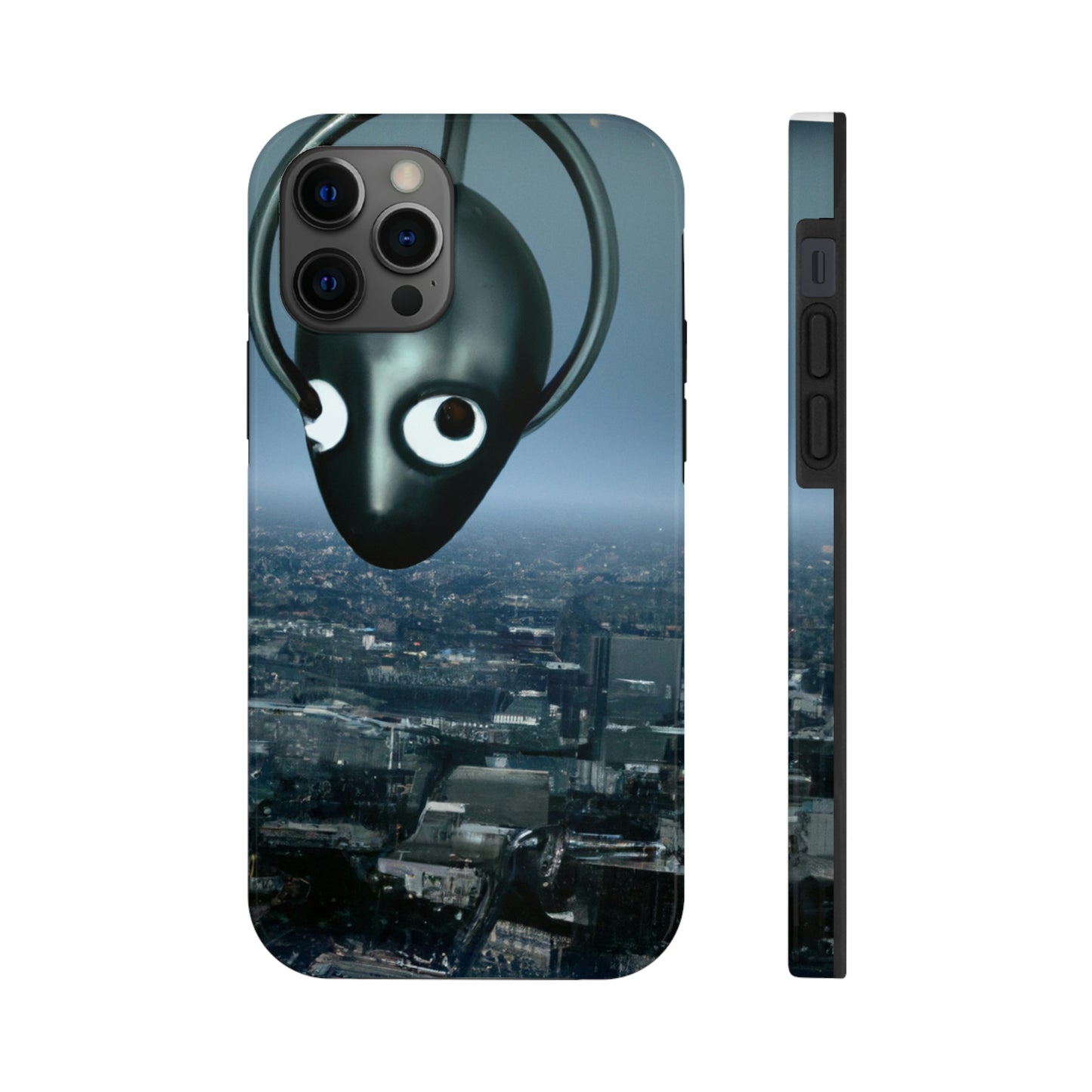 "Ein ferner Funke: Die Suche eines Außerirdischen nach einem Zufluchtsort in der Stadt." - Die Alien Tough Phone Cases