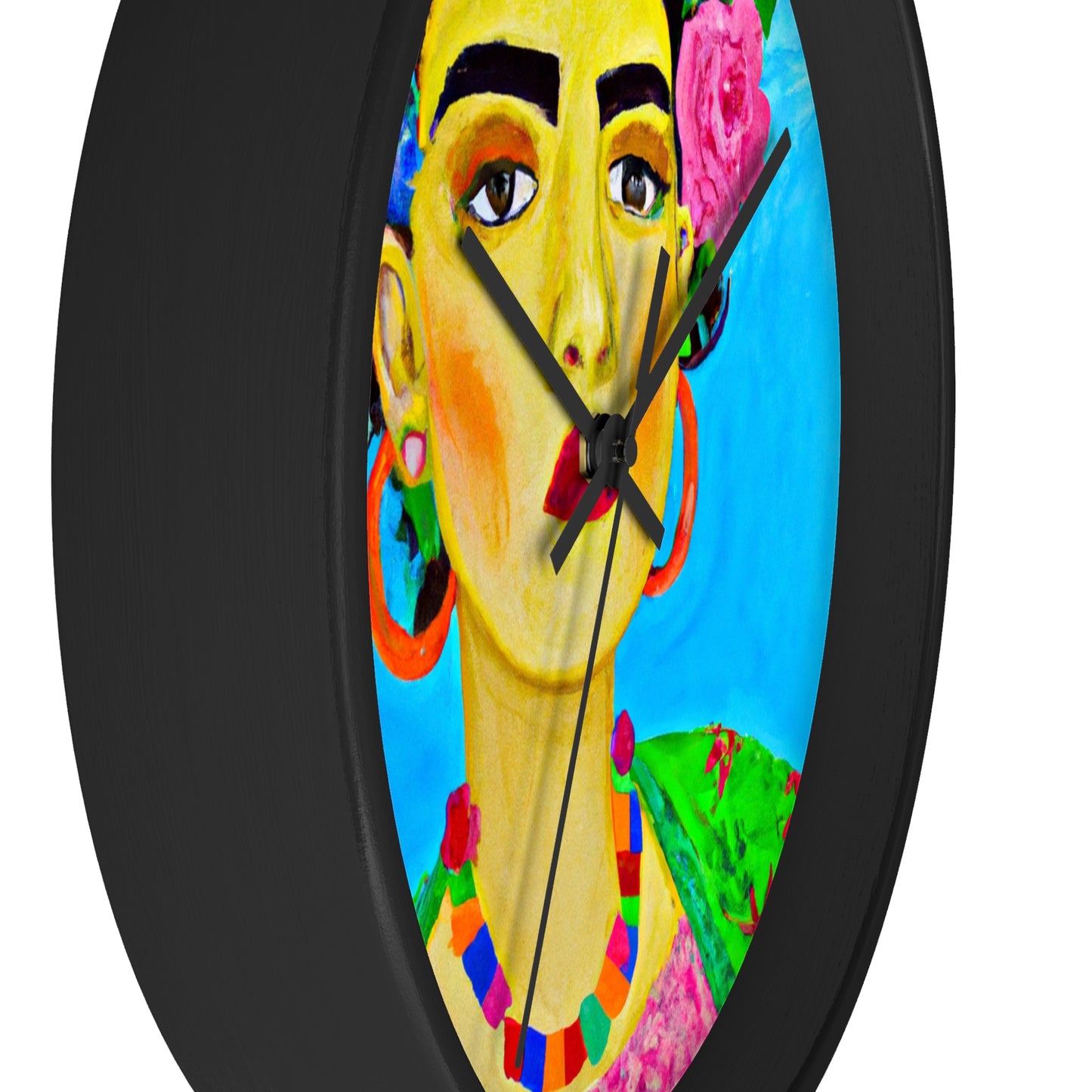 "Fierce and Free: Un tributo a las mujeres mexicanas inspirado en Frida Kahlo" - The Alien Wall Clock