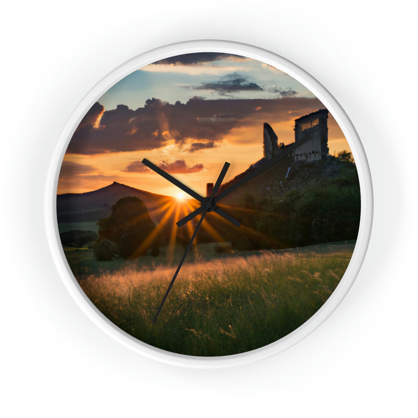 "Enchanted Evening at an Abandoned Castle" - The Alien Wall Clock