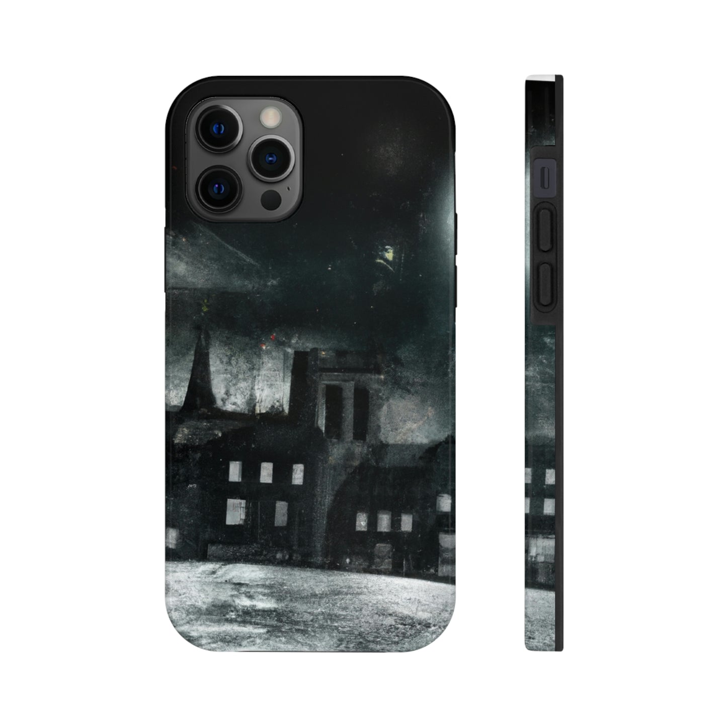 "Nocturno luminoso: una ciudad iluminada por la luz de la luna" - The Alien Tough Phone Cases