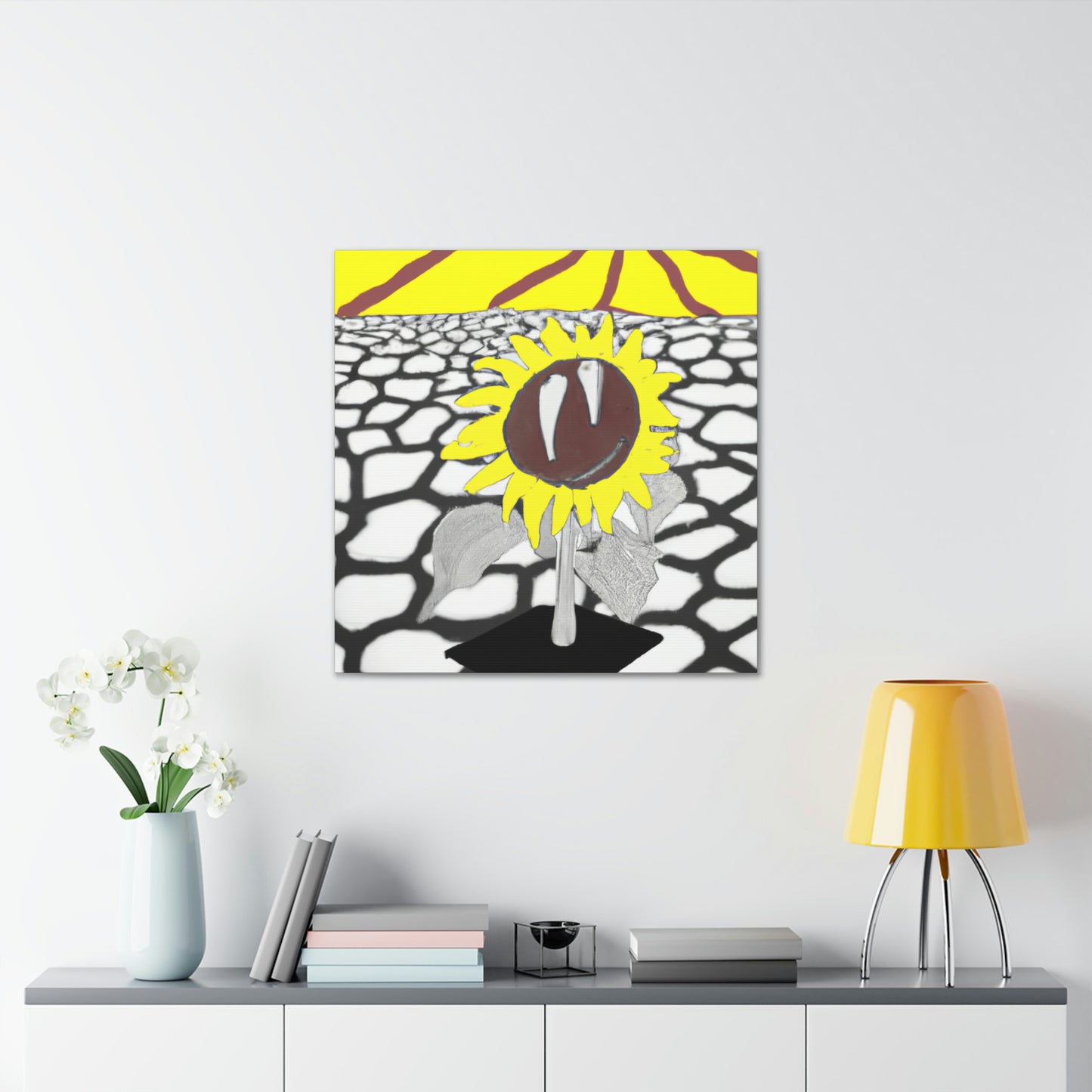 "A Sunflower Withering on a Parched Field" - The Alien Canva