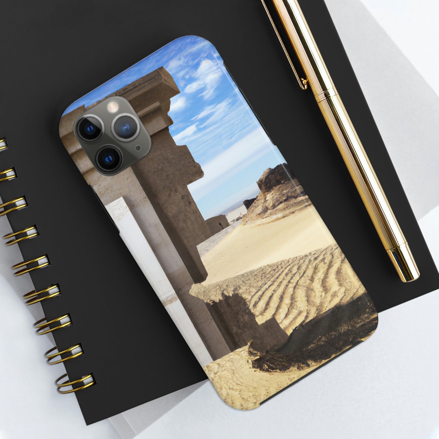 "Lost in the Sands: Discovering the Ancient Temple" - The Alien Tough Phone Cases