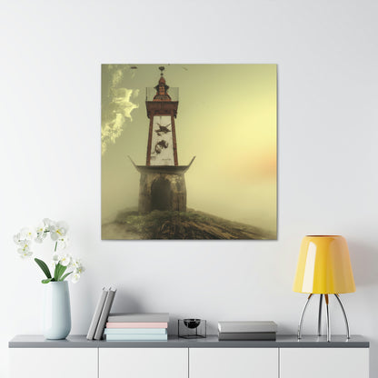 "Faro fantasmal en la niebla" - The Alien Canva