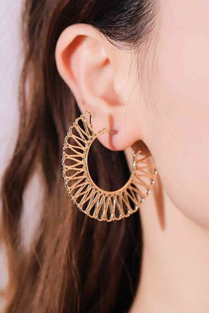 18K Gold-Plated Cutout Earrings