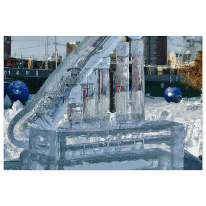 "Frozen Melodies: Crafting Music with Ice" - The Alien Jigsaw Puzzle