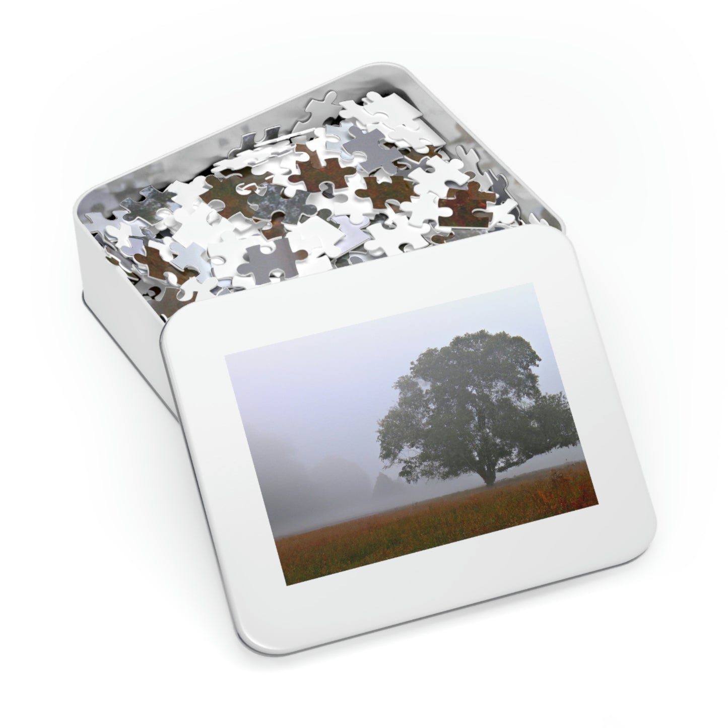The Lonely Tree in the Foggy Meadow - The Alien Jigsaw Puzzle