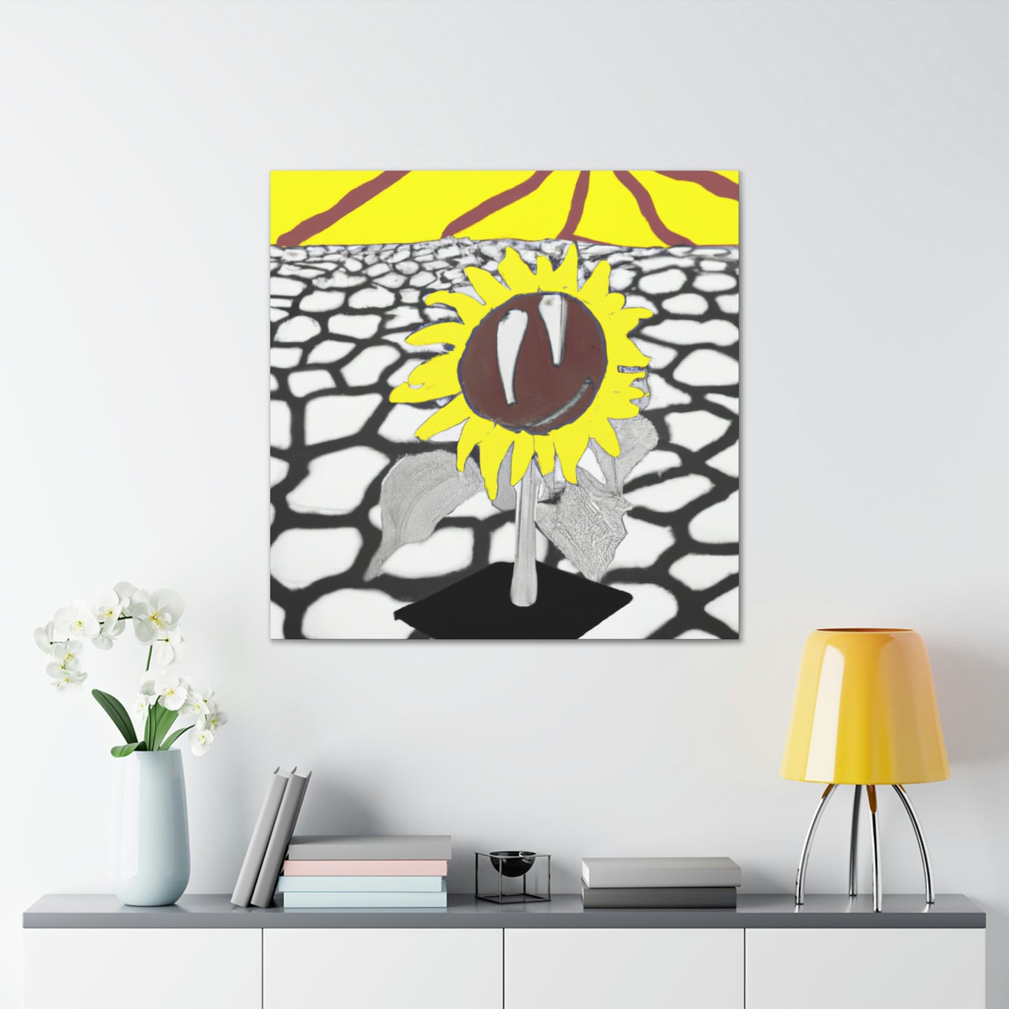 "A Sunflower Withering on a Parched Field" - The Alien Canva