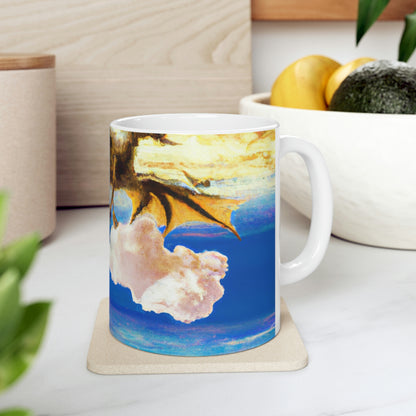 "A Heavenly Blaze with a Mystic Dragon" - The Alien Taza de cerámica 11 oz