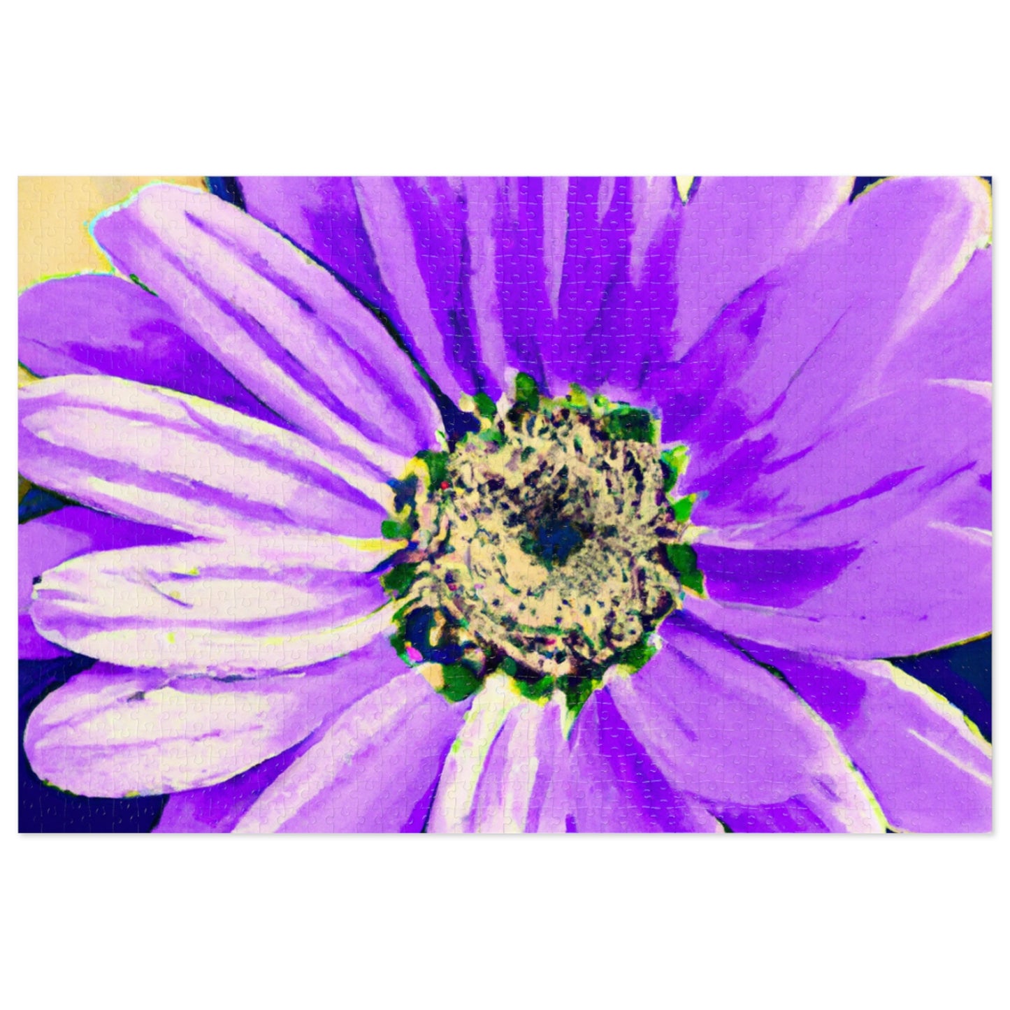 Purple Petals Popping: Create an Eye-Catching Daisy-Rose Fusion - The Alien Jigsaw Puzzle