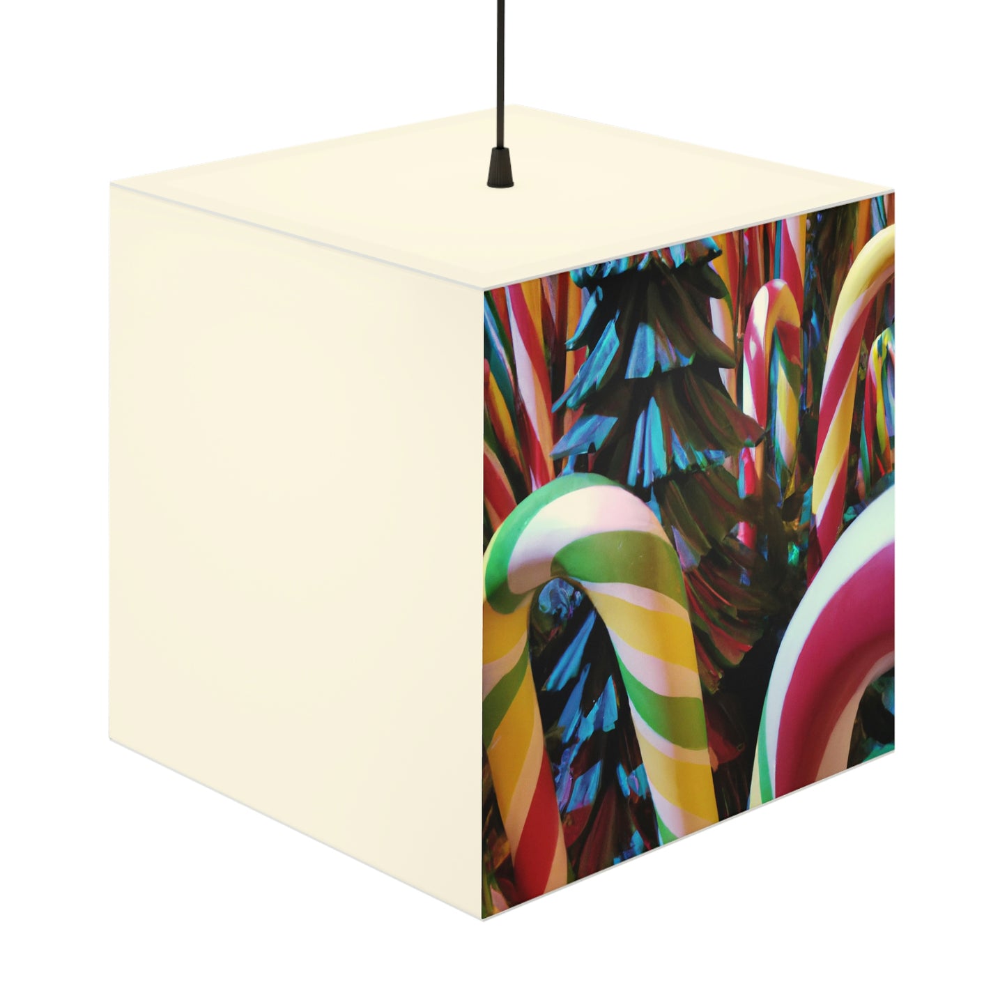 "Candy Cane Wonderland" - Die Alien Light Cube Lampe