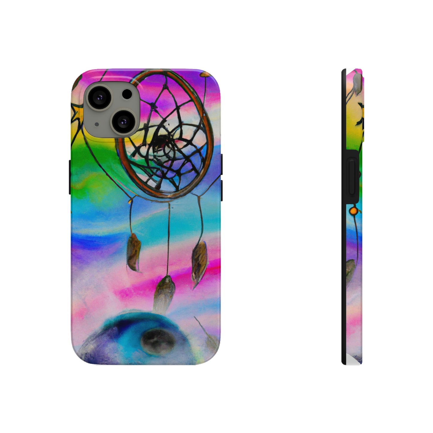 "A Galaxy of Dreams: A Colorful Dreamcatcher Captures Falling Stardust" - The Alien Tough Phone Cases