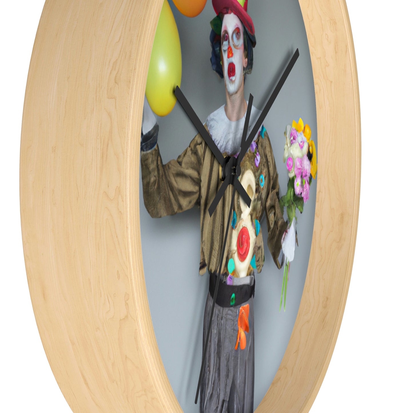 "Clowning Around with Balloons" - The Alien Wall Clock