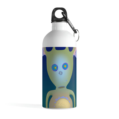 "Creación de un compañero intergaláctico: diseño de una mascota alienígena para niños" - La botella de agua de acero inoxidable alienígena