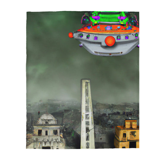 "Conundrum in the Ruins" - The Alien Velveteen Plush Blanket