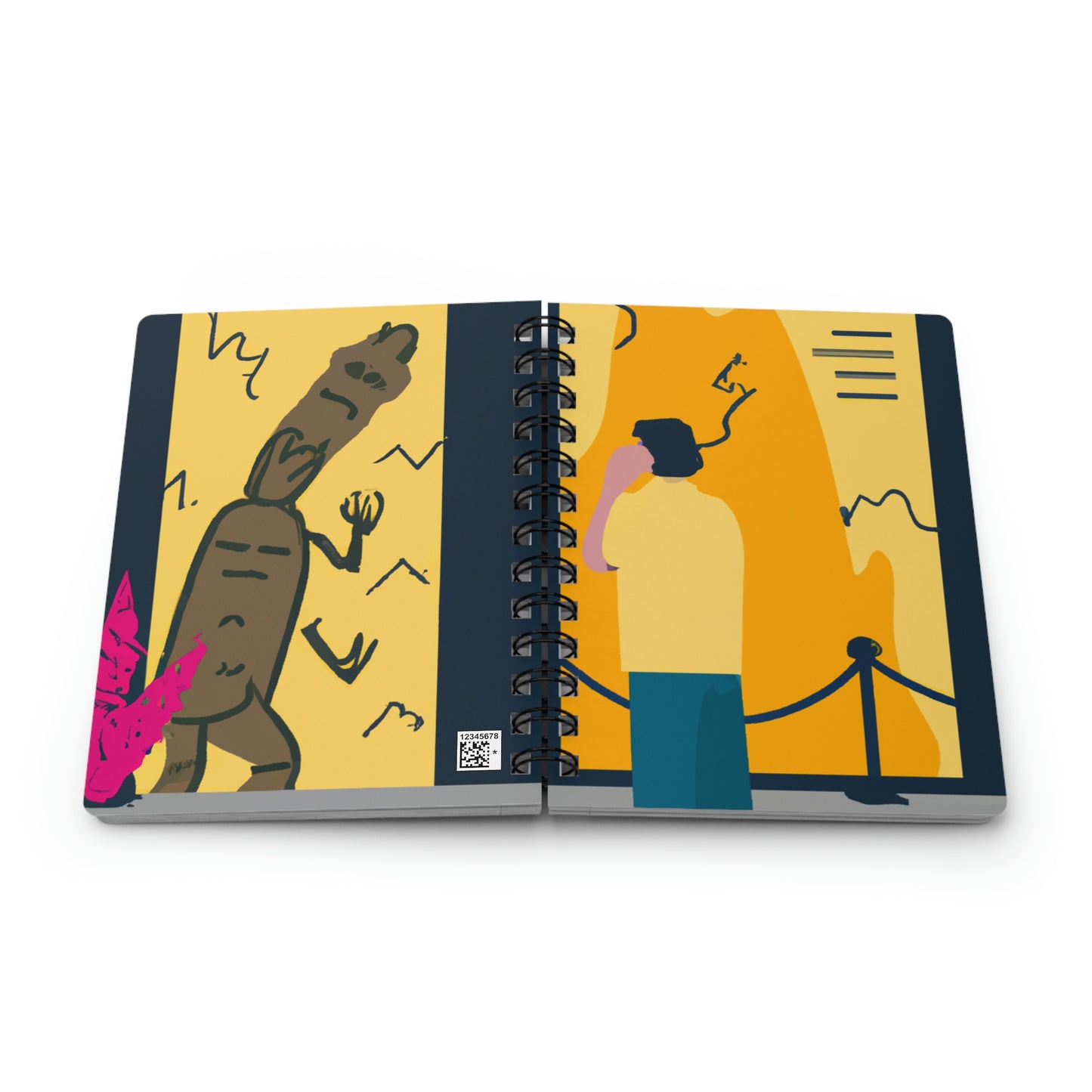 "Escape from the Museum Monster" - The Alien Spiral Bound Journal