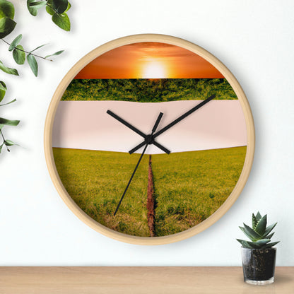 "Golden Horizon at Dusk" - The Alien Wall Clock