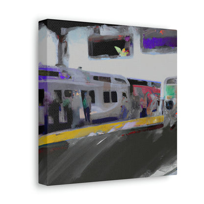 "Harboring the Hustle: Capturing the Vibrancy of the Train Station" - Canvas