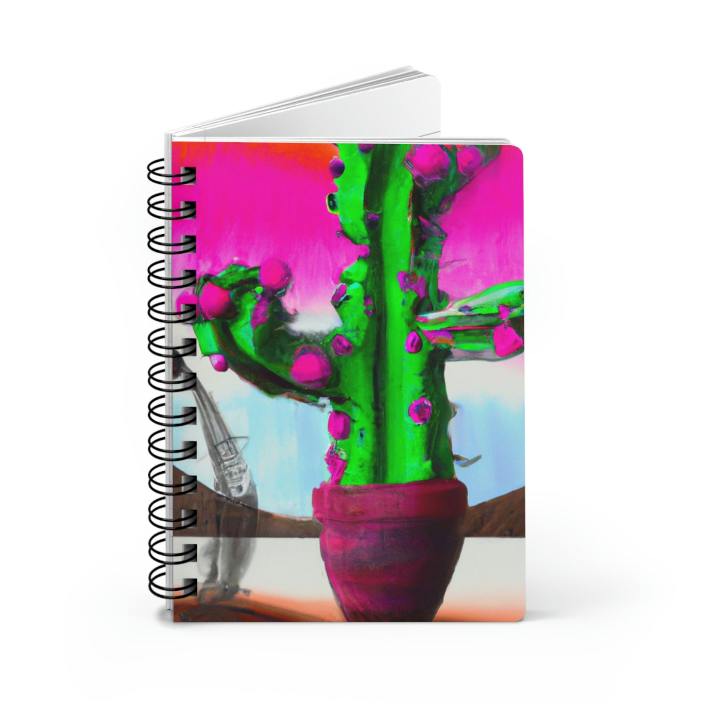 "An Awkward Caffeinated Moment: The Tale of a Bot and a Cactus" - The Alien Spiral Bound Journal