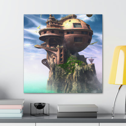 "Exploring Distant Planets in the Sky Castle" - The Alien Canva