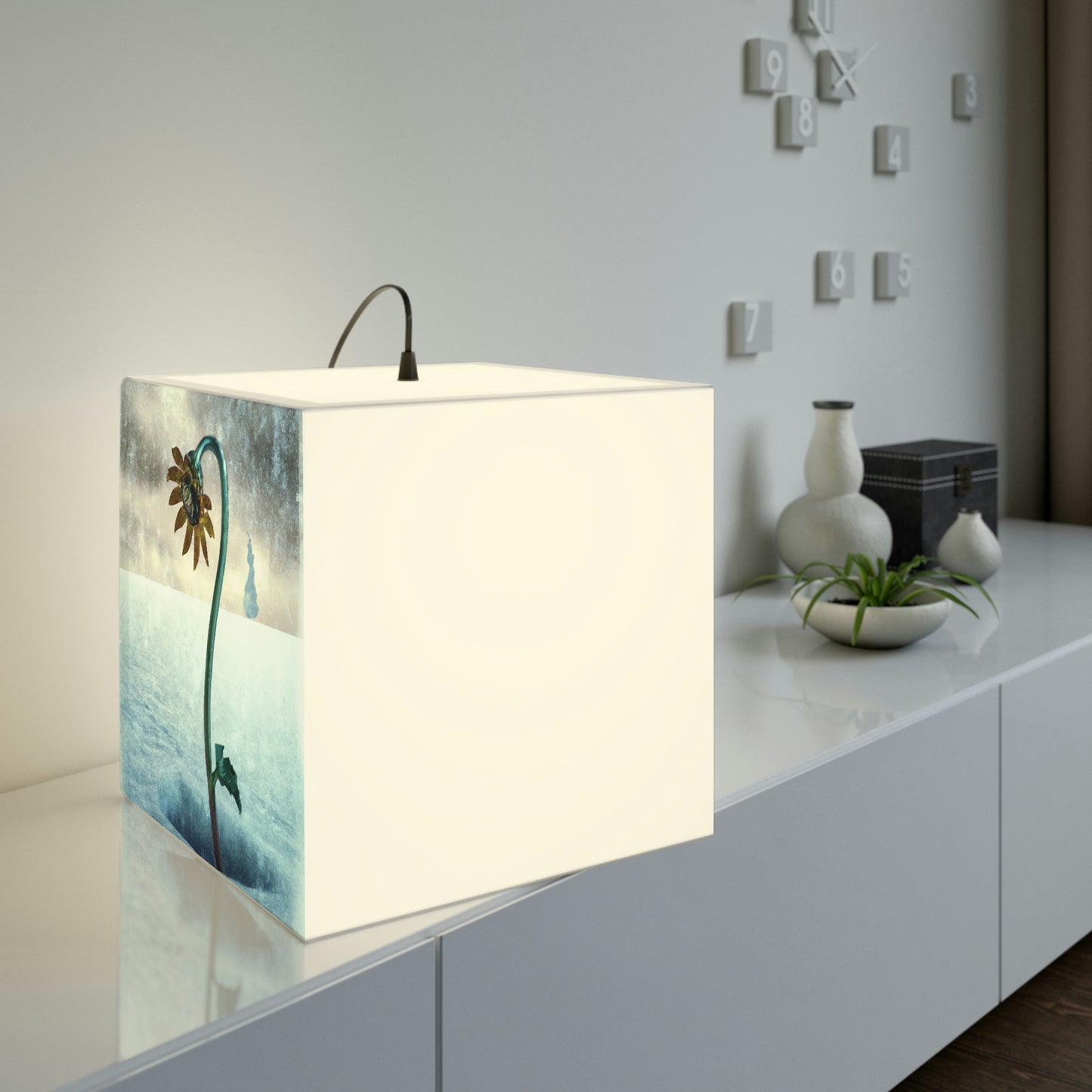 "Fighting the Frost: A Flower's Story" - The Alien Light Cube Lamp