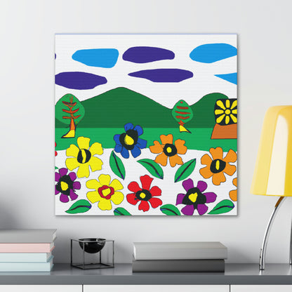 "Blooming Landscape: A Local Mural of Art and Nature" - Canvas