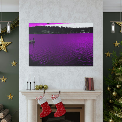 "The Neon Purple Lakefront" - The Alien Canva