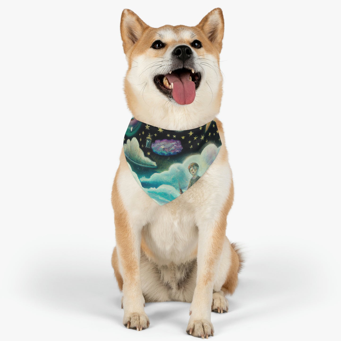 "A Sea of Diamonds in the Night" - The Alien Pet Bandana Collar