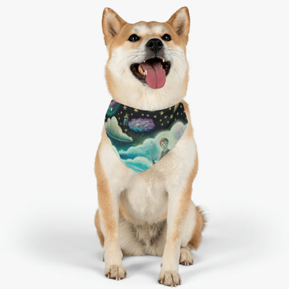 "Ein Meer aus Diamanten in der Nacht" - Das Alien Pet Bandana Halsband