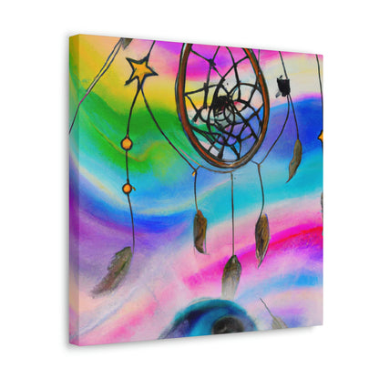 "A Galaxy of Dreams: A Colorful Dreamcatcher Captures Falling Stardust" - The Alien Canva