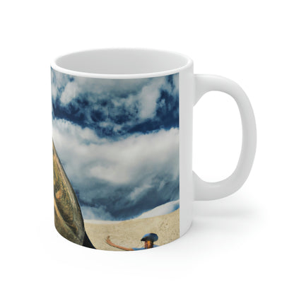 Mystery in the Meadow: The Gigantic Find of a Farmer - The Alien Ceramic Mug 11 oz