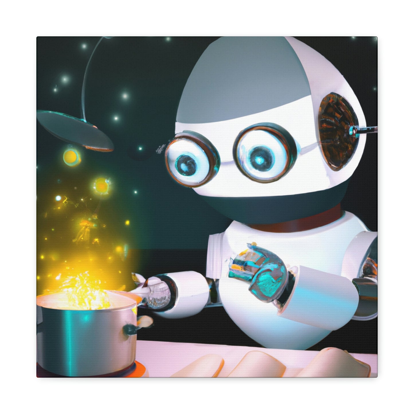 "The Mysterious Dish of the Cosmic Robot Chef" - The Alien Canva