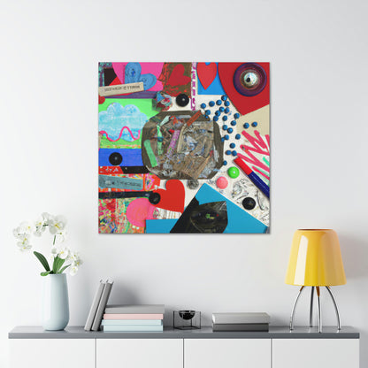 "Express Yourself: A Found Object Collage" - Canvas