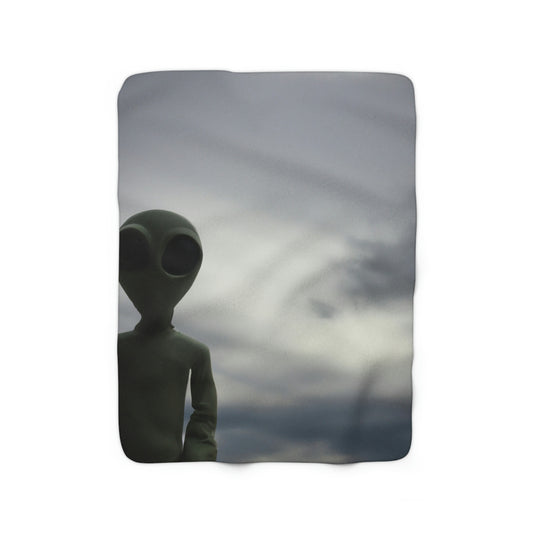 "Adrift in the Universe" - The Alien Sherpa Fleece Blanket