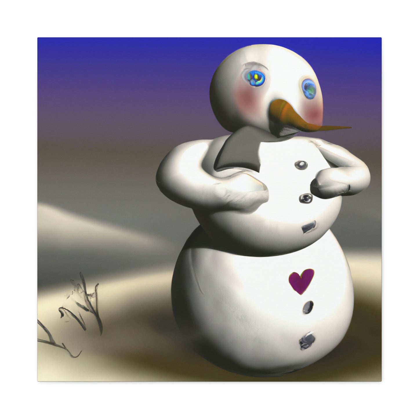 "Chilly But Hopeful: Die Suche des Schneemanns nach einer Umarmung" - The Alien Canva