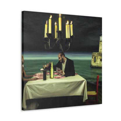 "A Beacon of Romance: An Intimate Candlelit Dinner in a Forgotten Lighthouse" - The Alien Canva