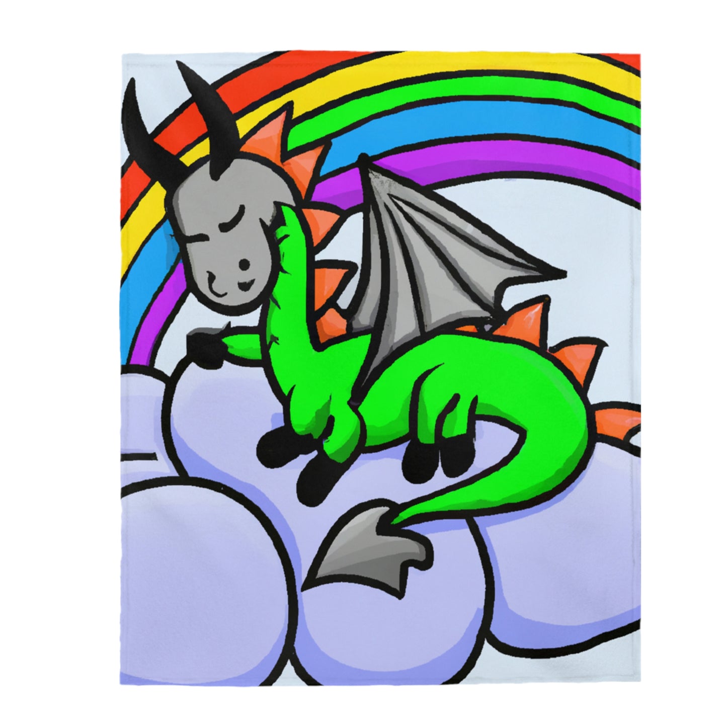 "A Dreamy Dragon's Nap" - The Alien Velveteen Plush Blanket