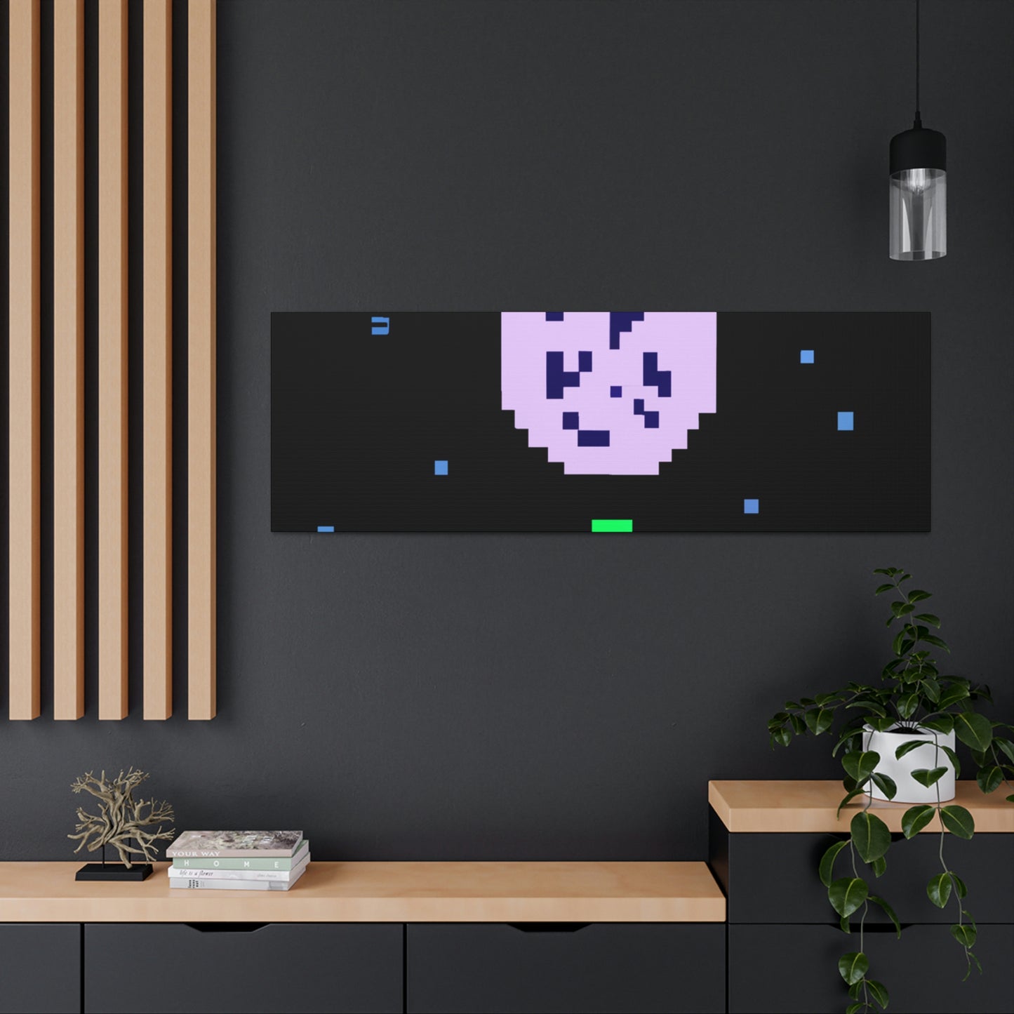 "Lonely Witness of the Night Sky" - The Alien Canva Pixel Art