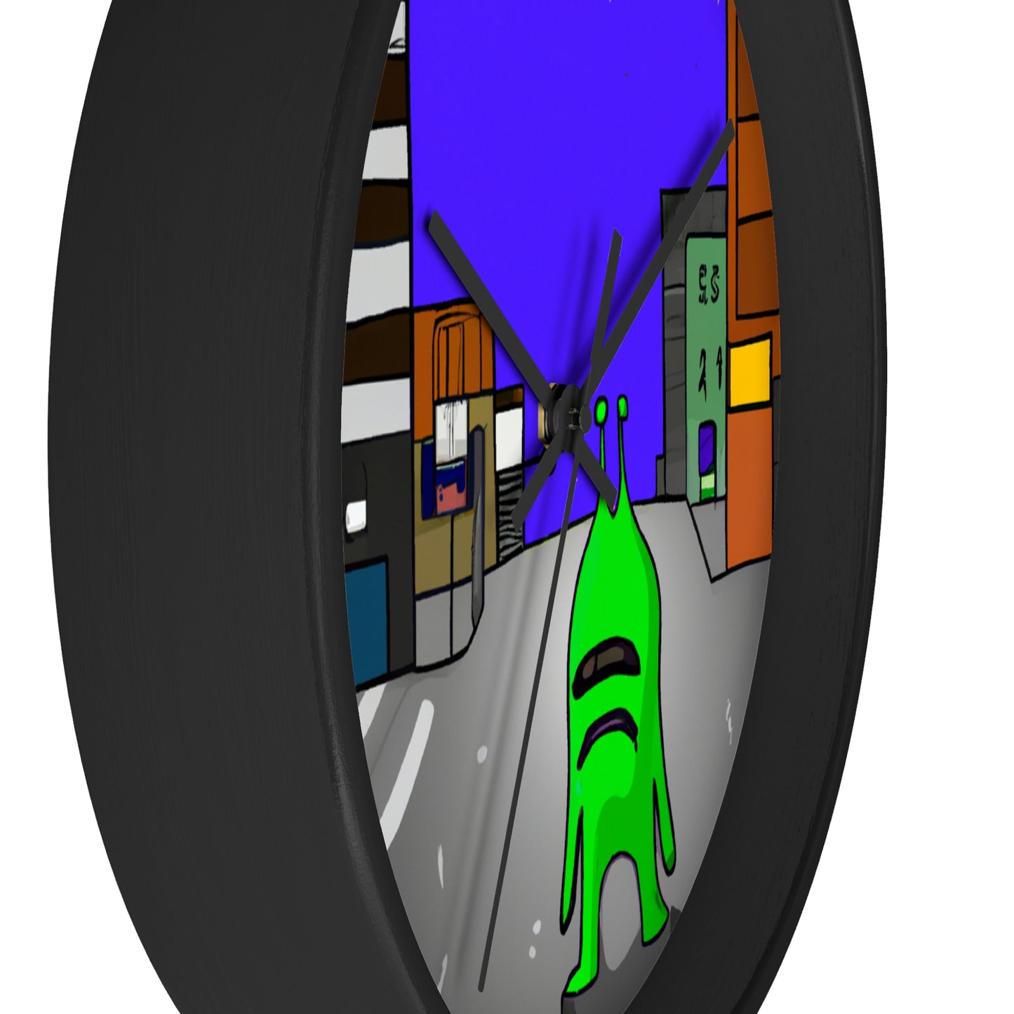 "Alien Misadventure in the City" - The Alien Wall Clock