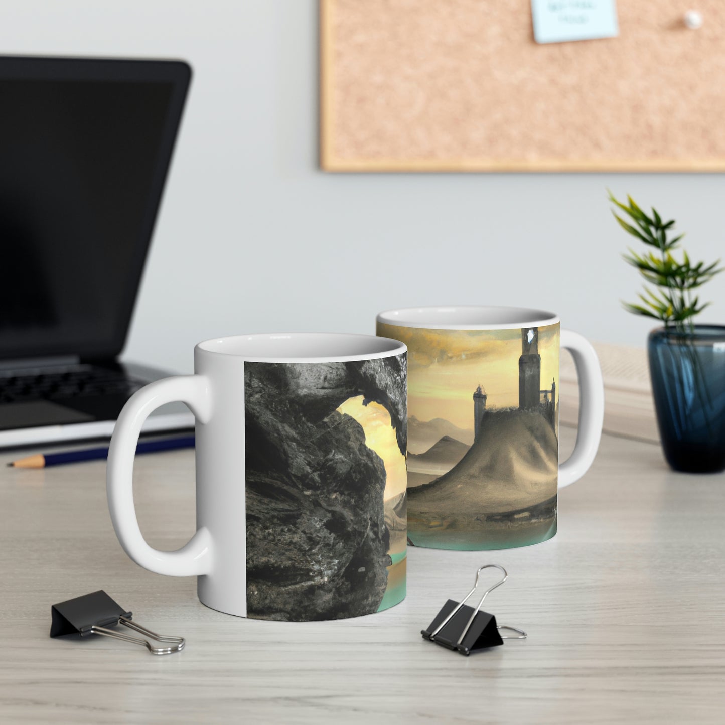 The Knight and the Dragon's Throne - The Alien Ceramic Mug 11 oz