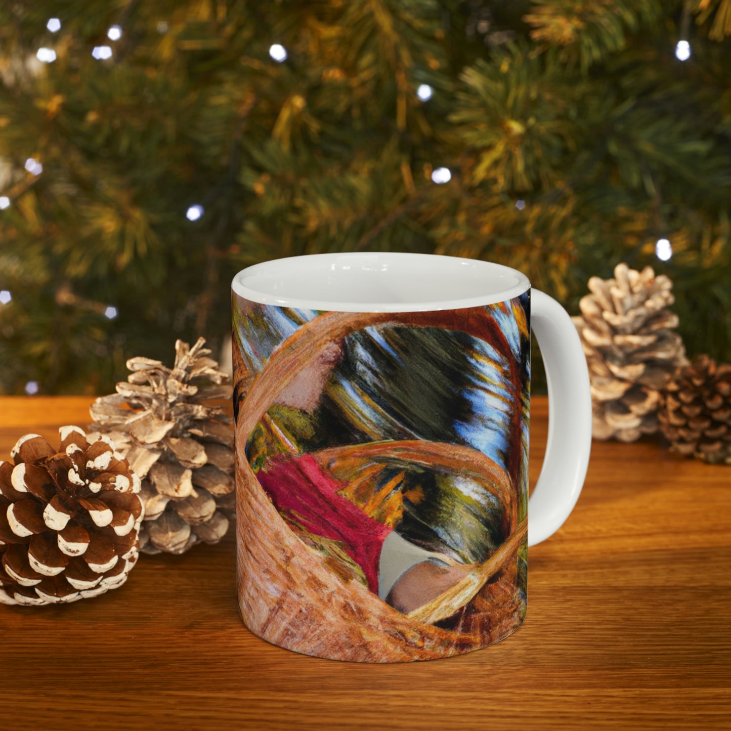 "Autumn Picnic in the Forest" - The Alien Ceramic Mug 11 oz