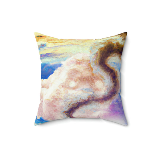 "A Heavenly Blaze with a Mystic Dragon" - The Alien Square Pillow