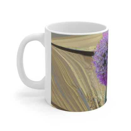 "A Blooming Miracle: Beauty in Chaos" - Taza de cerámica The Alien 11 oz