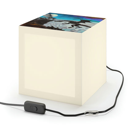 "Clash of Fire and Steel on the Moonlit Cliff" - The Alien Light Cube Lamp